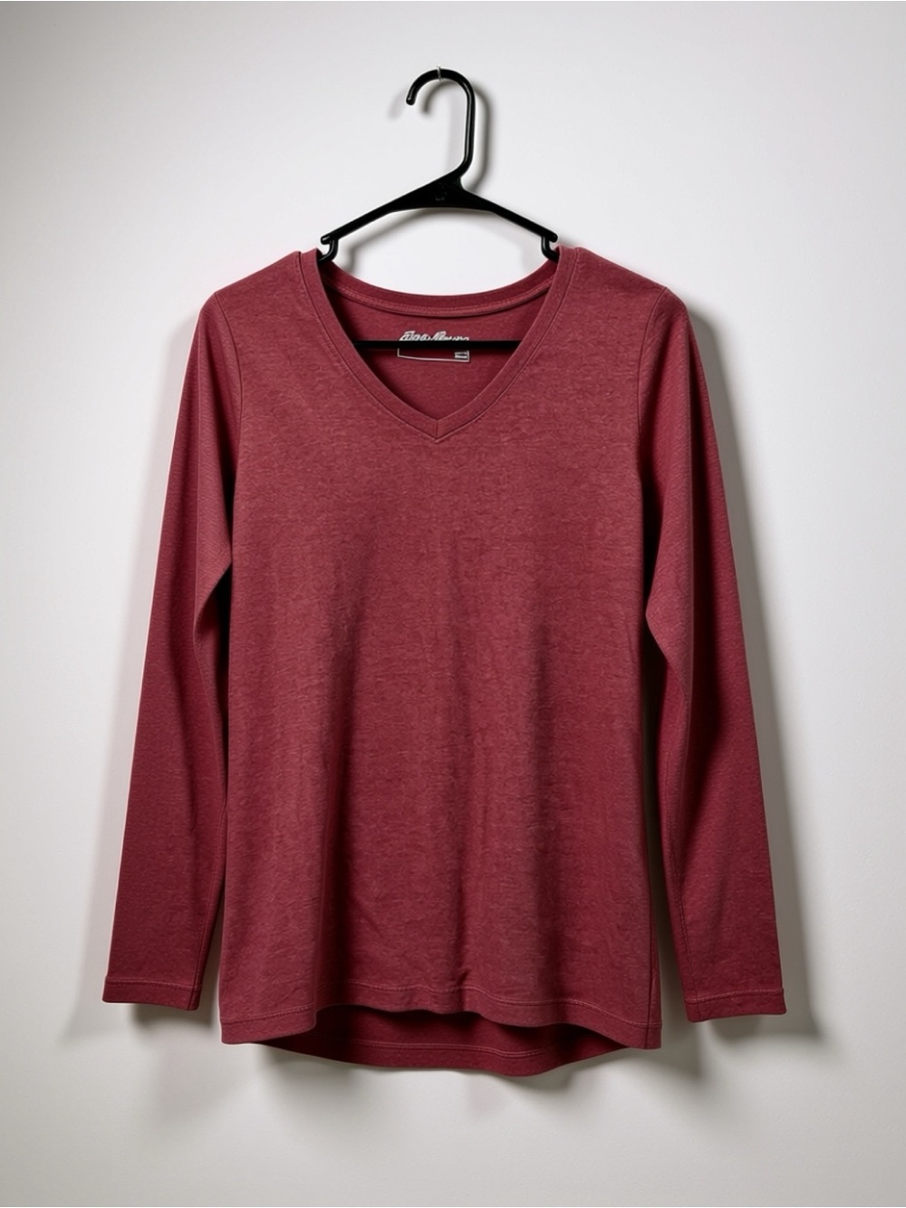 Eddie Bauer Brand - Women's V-Neck Long Sleeve Top - Burgundy - M